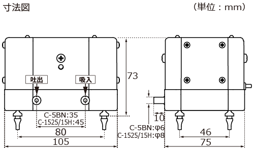 高野貴之氣泵C-1225外形圖